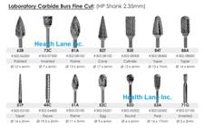 Meta BesQual Dental Laboratory Carbide Burs Fine Cut HP Shank 2.35mm