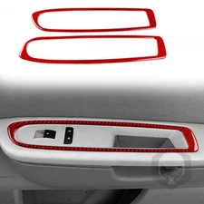 For Chevrolet Traverse 2009-12 Red Carbon Fiber Window Lift Switch Panel Trim