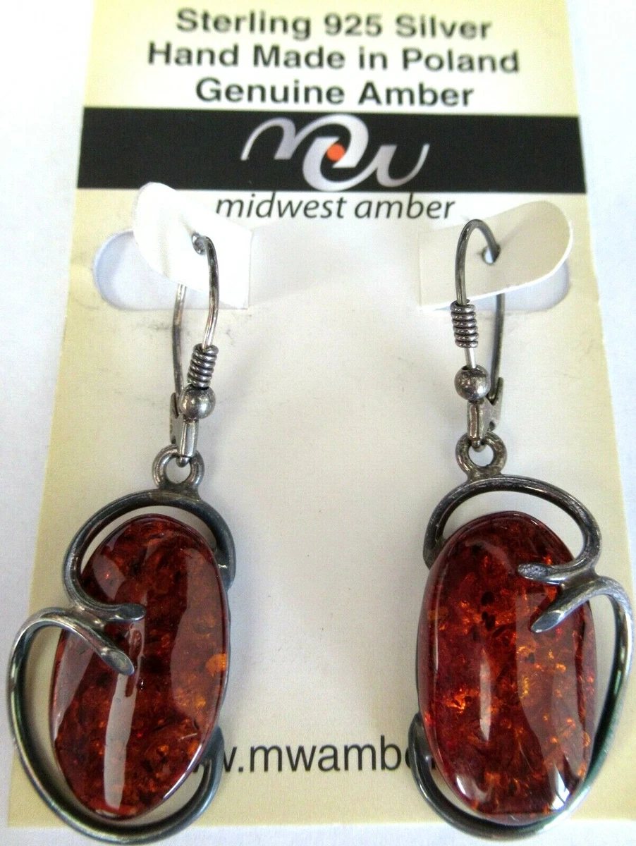 Midwest amber earrings sale