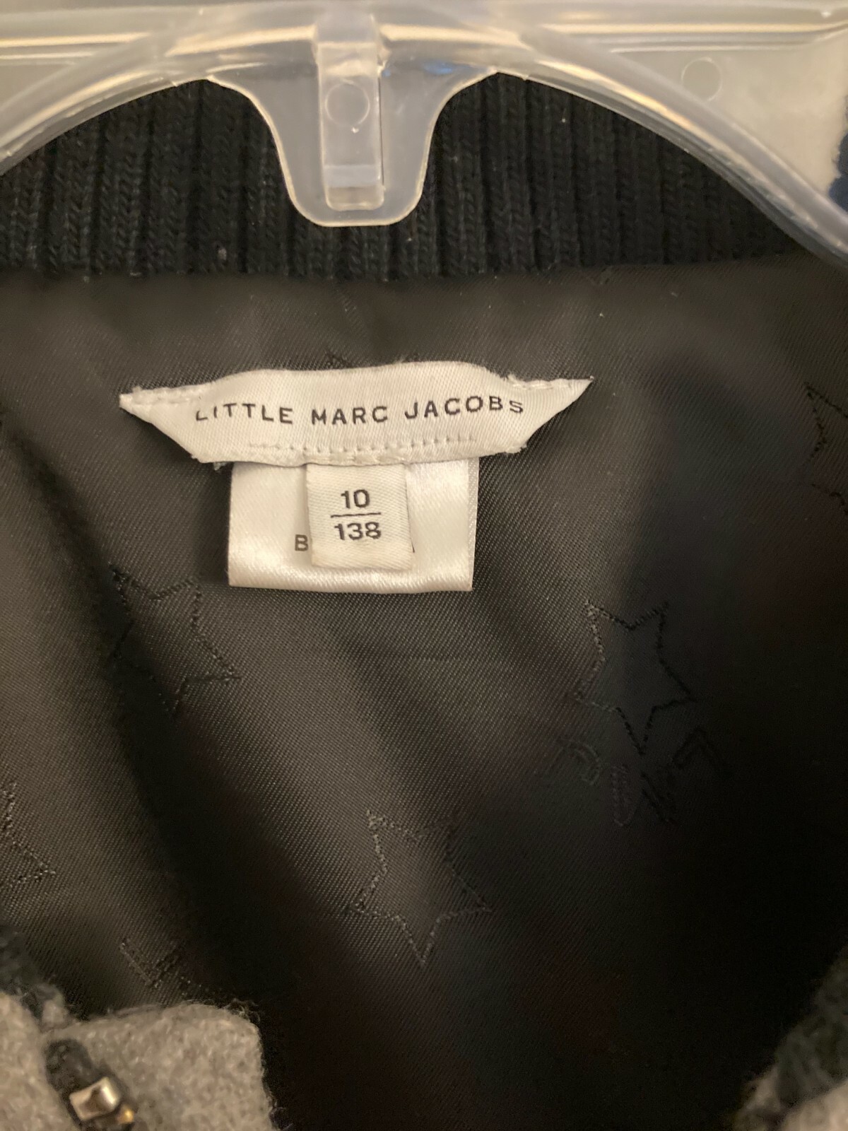 $499 LITTLE MARC JACOBS Varsity Leather Wool Jacket 10Y or 138 cm image 3