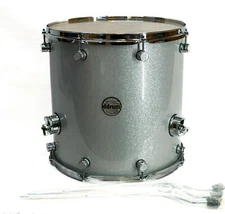 ddrum Reflex Bombadier Floor Tom Drum 16 x 16" Silver Sparkle New