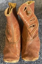 Antique Leather High Top Doll Boots For Antique Bisque or Early Doll