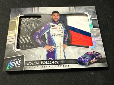 2018 Prime Race Used Dual Silhouettes Tire Sheet Metal Bubba Wallace # d 15of 99