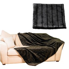 Wilson Gabor Webpelzdecke: Elegante Webpelz-Decke "Nerz" 200 x 150 cm, braun