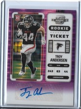 Troy Andersen 2022 Contenders Optic Purple Pulsar Rookie Ticket Auto RC 1/21!