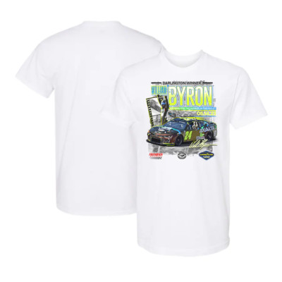 William Byron 2023 Checkered Flag #24 Axalta Darlington Throwback Winner Tee