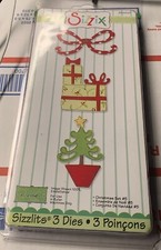 Sizzix Sizzlits CHRISTMAS SET 5 655521 3 DIES TREE BOW