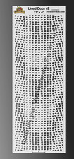 Lined Dots Large Format 11x4 Lateral Line Fishing Lure Airbrush Stencil Mylar