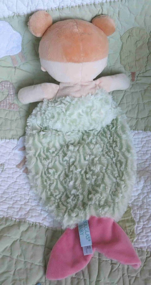 Douglas Plush Mermaid Green Pink Flat Plush Girl Doll Toy EUC 20" - Image 2 of 2