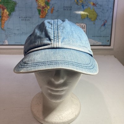 Vintage 90's Gap Blue Denim  Hat Cap Adjustable Strap Back Sz Small/Med