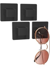 MaxGear Sunglasses Organizer 4 Pack, Wall-Mounted Eyeglasses Holder, Clear
