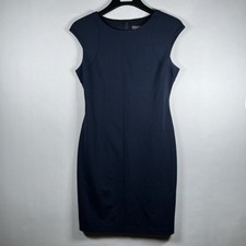 Vince Camuto Women's Size 8 Blue Short Sleeve A-Line Above The Knee Knit Dress