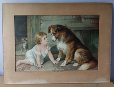 Antique "Can't You Talk" Pears Chromolithograph After George Augustus Holmes