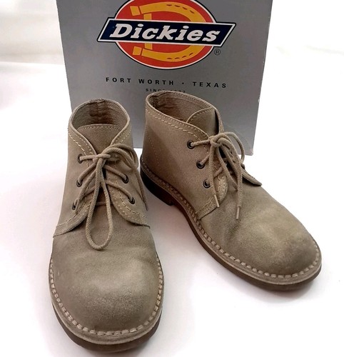 Dickies Herren Beige Stein Wildleder Leder Desert Chukka Stiefel UK Größe 8 EUR 41