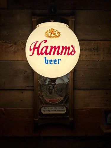 Vintage Hamms Beer Globe Light Beautiful Shape Works Great