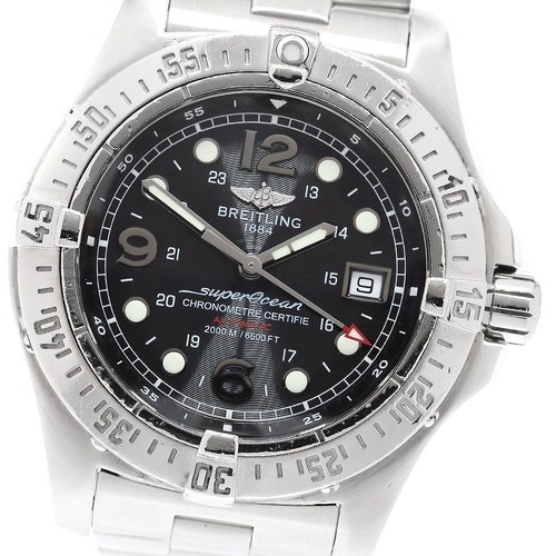 Breitling A17390 Superocean Steel Fish Date Automatic Men s wi...