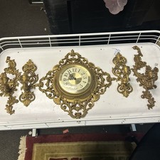 Burwood New Haven - 1963 MCMLXIII 264 - Gold Wall Clock With 4scone- MCM -