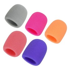 Sponge Foam Mic Cover, 5 Pack  3"  Orange/Gray/Purple/Pink/Rose Red