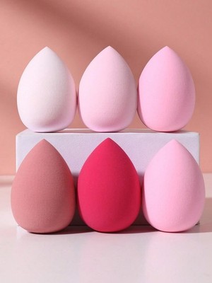 6pcs Multicolor Soft Makeup Sponges For Foundation Concealer Powder