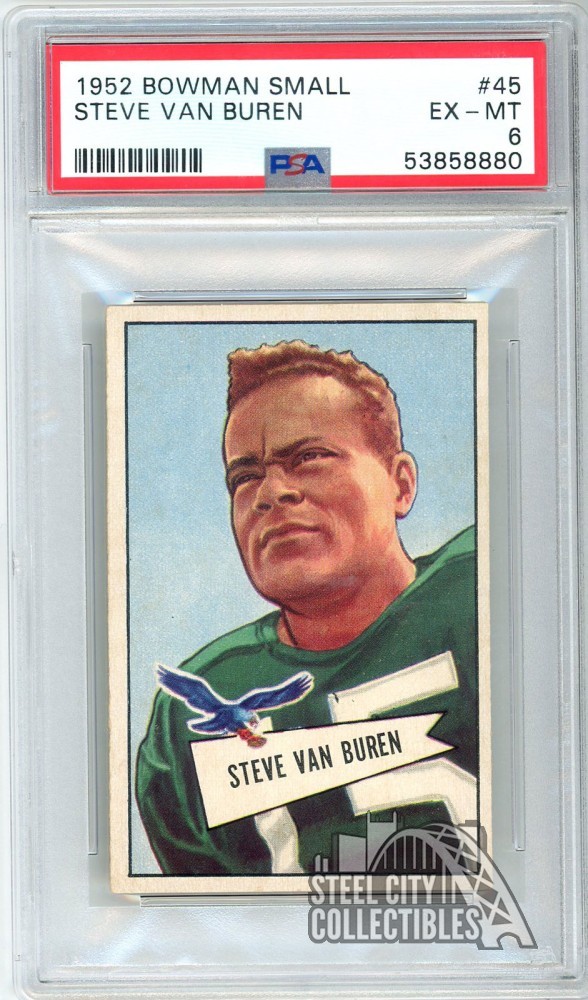 Steve Van Buren 1952 Bowman Small Card #45 PSA 6 EX-MT