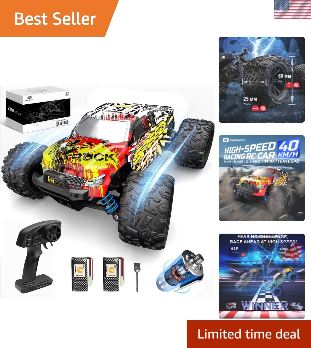 At 30+ Mph - Family Fun, 2 Batteries Included