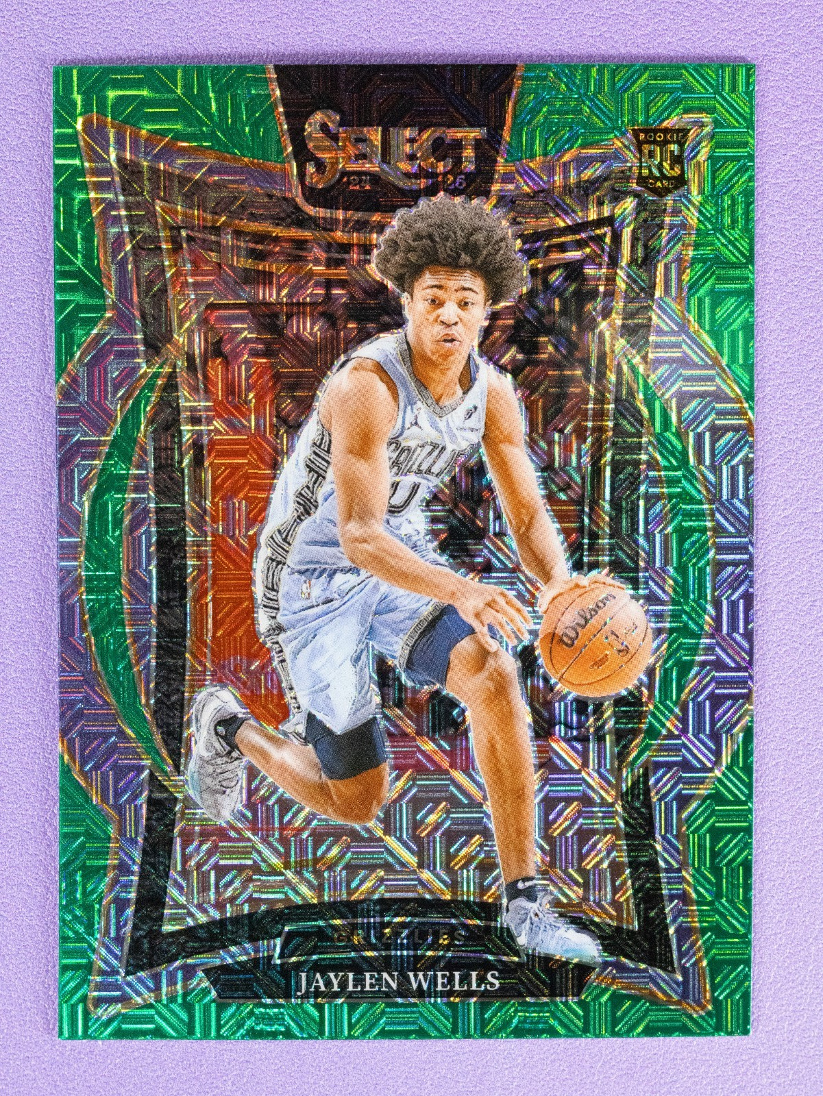 2024-25 Panini Select Prizm Jaylen Wells #79 Green Mojo Prizm RC