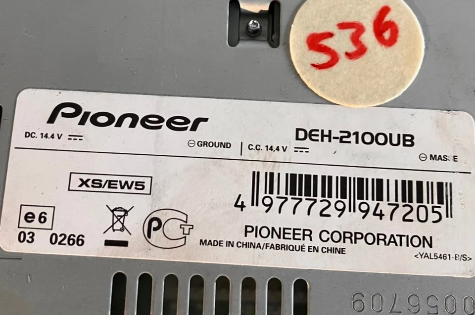 Pioneer Autoradio Model No. DEH-2100UB Nr.000536 - Bild 3 von 3