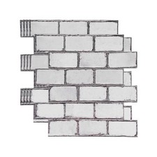 5Pcs Stickers for Backsplash 10.6"x10.6" Stone Stickers, White Back