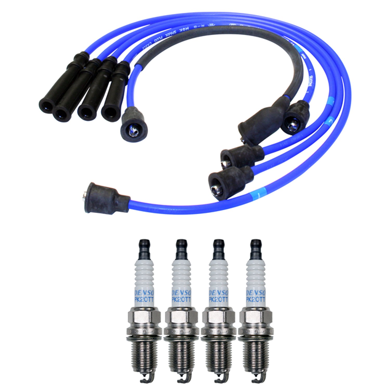 NGK Wire Set  Denso 4 Platinum TT Spark Plugs Kit for MX-6 Probe 626 2.2L L4 NA