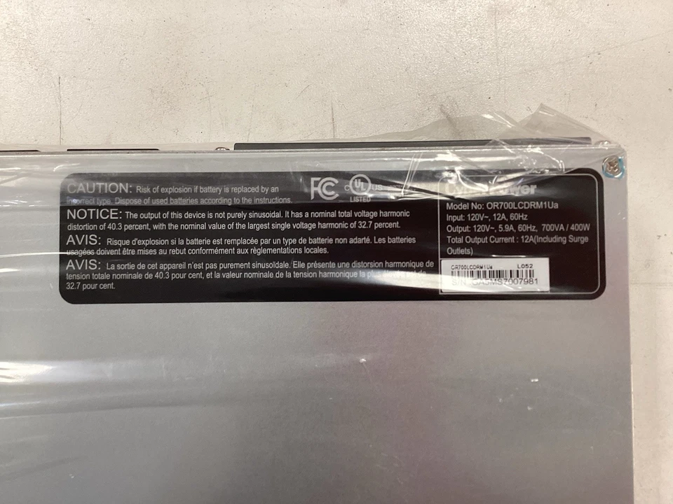 CyberPower OR500LCDRM1Ua 1U Rack Mount 120V 500VA Simulated Sine Wave UPS System - Image 4 of 4