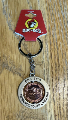 Buc-ee's Logo Spinner Keychain, Key Ring - Florence South Carolina Store