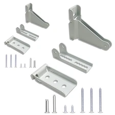 2 Pcs Reinforced Storm Door Closer Bracket Kit - Heavy-Duty White Steel Inclu...