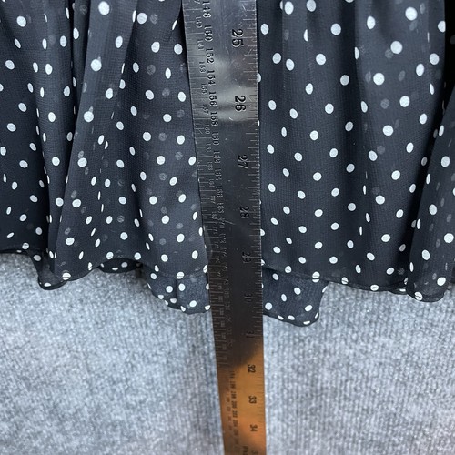 American Living Spaghetti A Line Dress Women 10 Black White Polka Dot Belt Lined - Picture 11 of 11