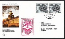 LH 1991  "Dresden - Frankfurt"   Erstflug,   Ha/Si Nr. 3410 !! Nachtluftpost