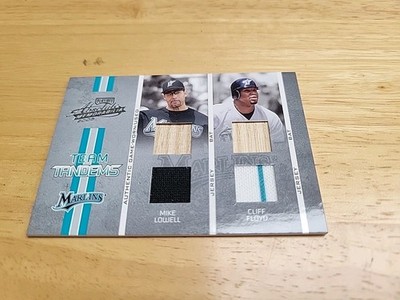 CLIFF FLOYD / MIKE LOWELL  2005  Team Tandems Double Swatch /150  #TT61  Marlins
