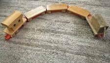 1940s Toy Train Solid Wood Creative Playthings 5 Pc Set