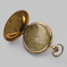 Taschenuhr 585/14K Gold Savonnette &Oslash;49,8mm Handaufzug &ndash; JHH