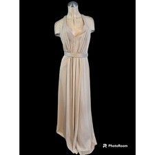 NWT White by Vera Wang Size 6 Long Chiffon Formal Dress Light Gray