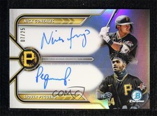 2022 Bowman Dual Prospects 7/25 Liover Peguero Nick Gonzales #DBP-GP Auto 4k8