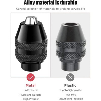 Keyless Chuck und Messing Spannzangen Set für Dremel Rotary Zubehör Montage