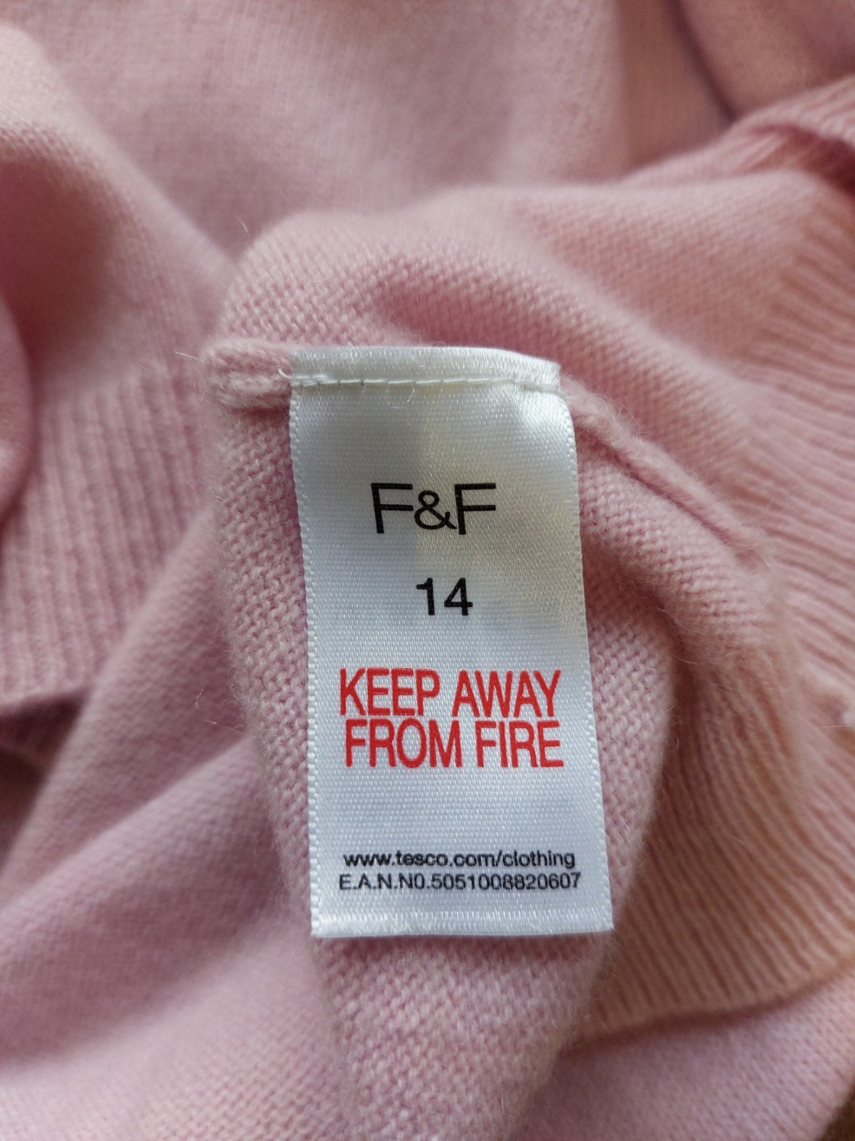 FLORENCE AND FRED JUMPER 14. 100percent CASHMERE MAUVE FITTED LONG SLEEVE V NECK image 7