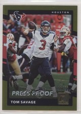 2017 Panini Donruss Press Proof Gold 20/50 Tom Savage #283 fl4