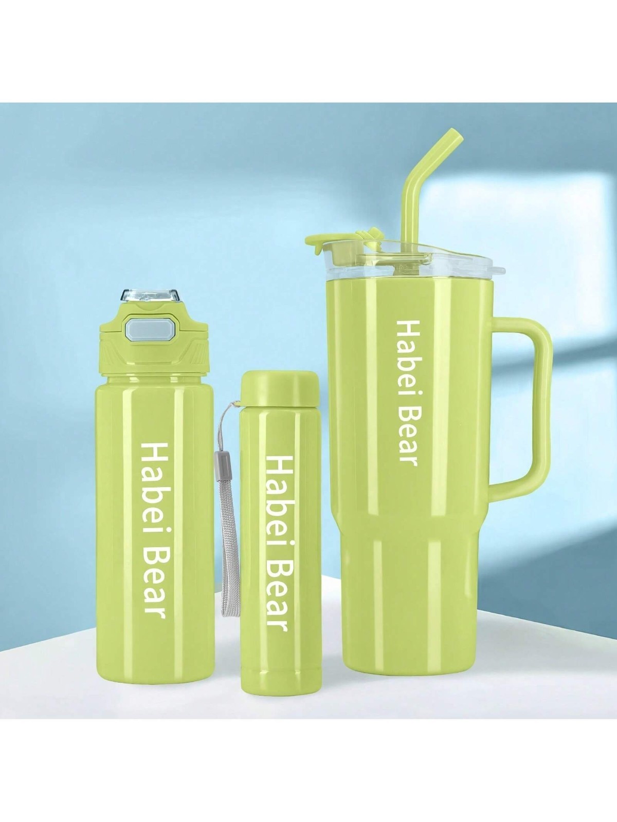 With Cup, Stainless Steel Water Bottle