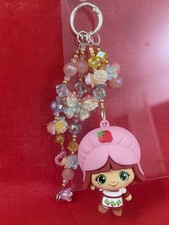 Strawberry Shortcake Crystal Bead Dangle | Large Figurine Charm
