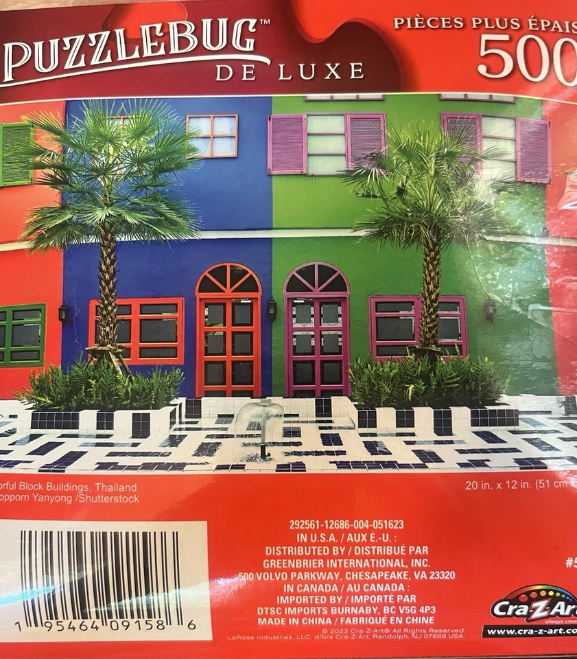 500 Pieces Jigsaw Puzzle Colorful Block Buildings Thailand 20 X 12 Puzzlebug - Image 2 of 2