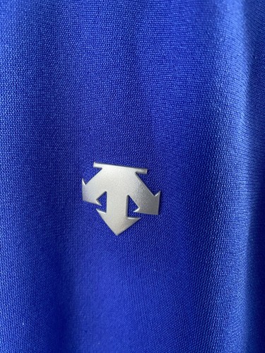 DESCENTE 1/4 Zip Men's Pullover Top Blue Athletic Logo Size L - Picture 2 of 4