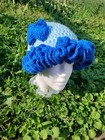 Handmade Crochet Blue And Light Blue Bucket Hat With Ruffles One Size Fits Most — photo 2