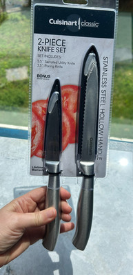 Cuisinart Classic Two Piece Knife Set 5.5'' Utility & 3.5'' Paring New