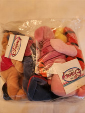 Vintage Disney Winnie The Pooh, Tigger, Piglet  Eeyore Sealed Mini Bean Bag Set