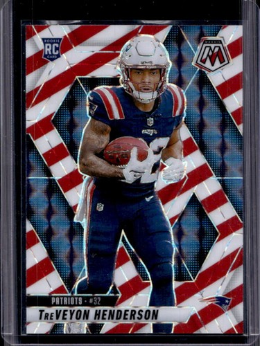 2025 Panini Mosaic TreVeyon Henderson Rookies RC Red and White Stripe Prizm #325